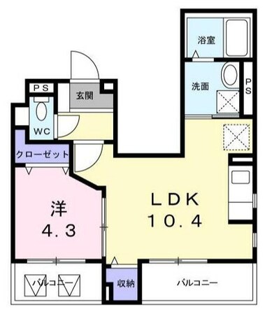 東中野駅 徒歩4分 2階の物件間取画像